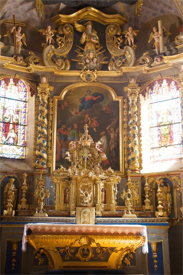 Magnifique retable à baldaquin - P. Somelet