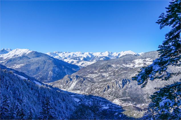 Vue depuis sentier pour Hauteville - Cœur de Tarentaise Tourisme