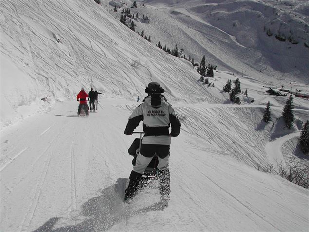 Retour sur Plaine Dranse en Taxi Ski - Châtel Sensations
