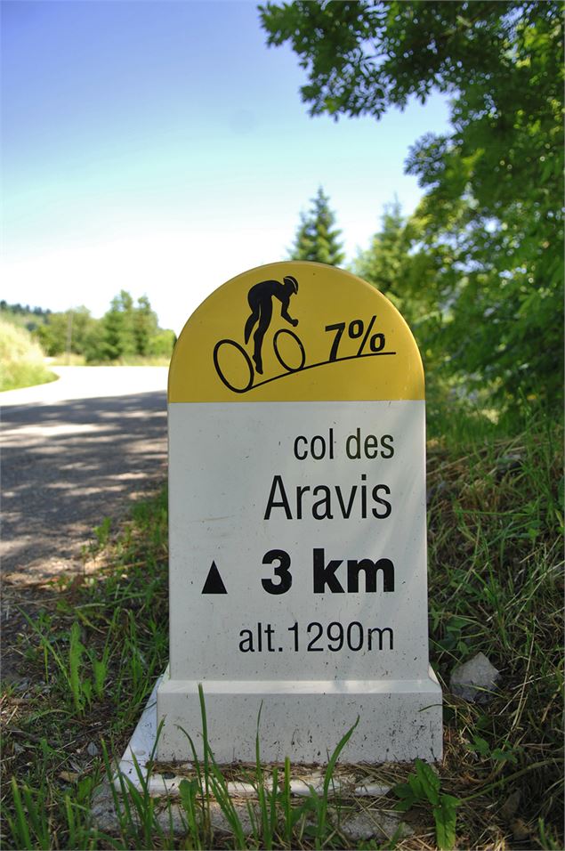 Col des Aravis - borne - © Savoie Mont Blanc - Anglade