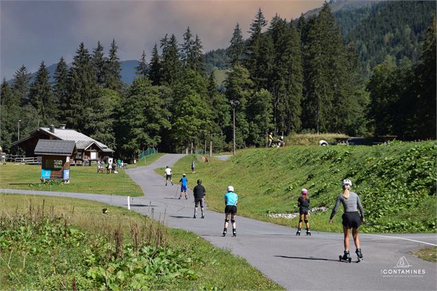 Ski roue au domaine nordique des Contamines - Les Contamines Tourisme