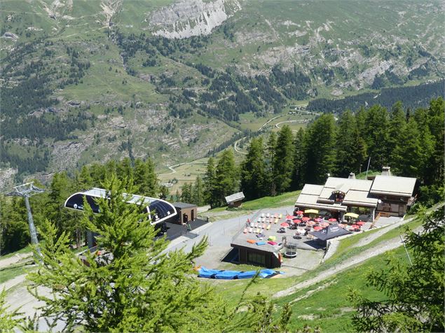 Le chalet La Fema depuis le sommet de la piste - SE2MC