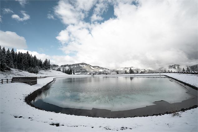 Le lac des Queysets en hiver - L.Meyer Châtel