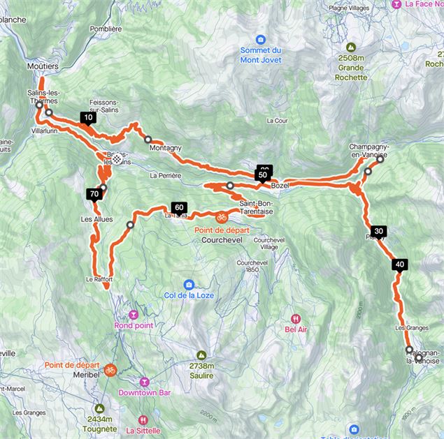 Itinéraire - Boucle autour de Brides-les-Bains - Office du Tourisme de Brides-les-Bains