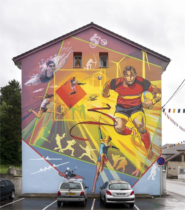 Fresques et murs peints - Sport et énergie Oyonnax