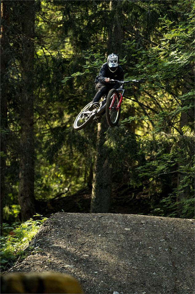 Saut de la piste Ric et Rac du Bike Park de Châtel - L.Meyer - Châtel