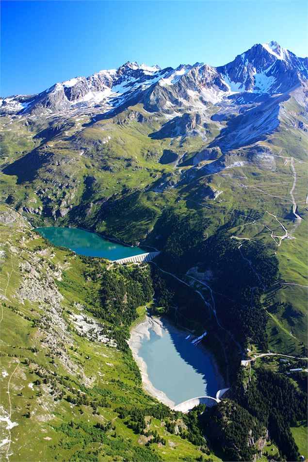 Vue aérienne Barrages - MO. JL Rigaux - OT AUSSOIS