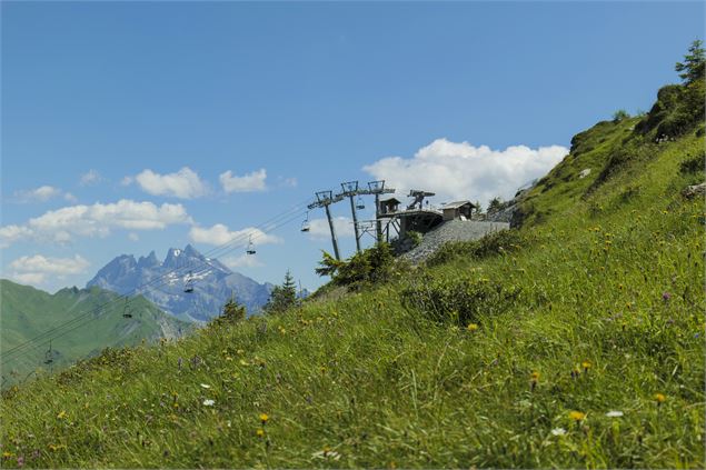 Arrivée du télésiege sur la pointe de Nyon - Morzine - Portes du Soleil
