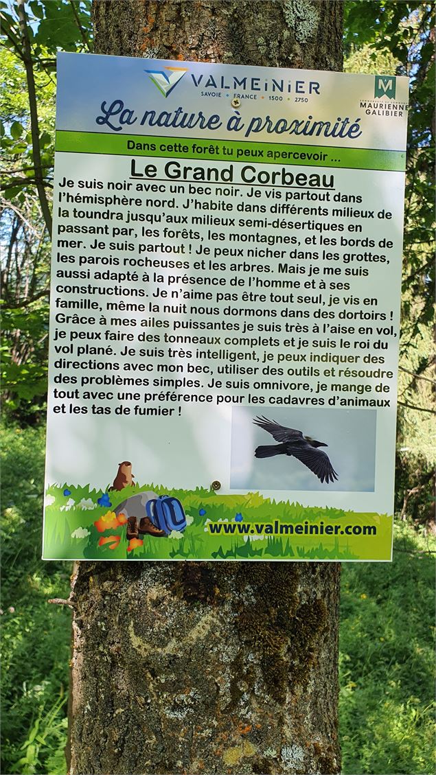 Sentier à thème sur les oiseaux le moulin des combes Valmeinier - Mairie de Valmeinier