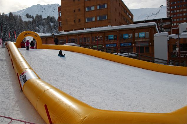 Descente de l'espace luge de Plagne Centre - OTGP