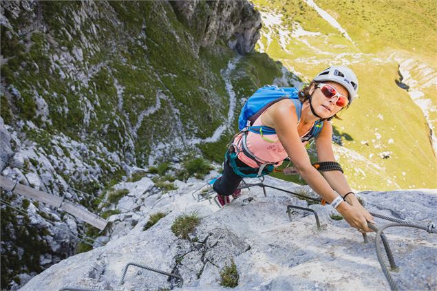 Via Ferrata de la Tour Jalouvre au Grand-Bornand - C.Cattin AlpcatMedias-Le Grand-BornaC.Cattin Alpc