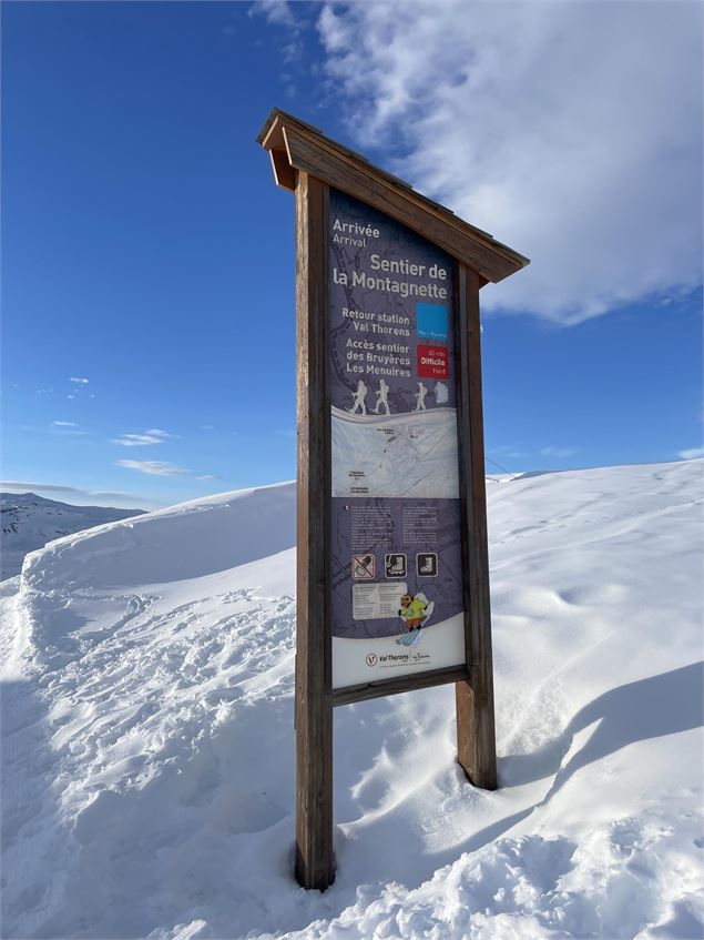 Fin du sentier aller - OT Val Thorens