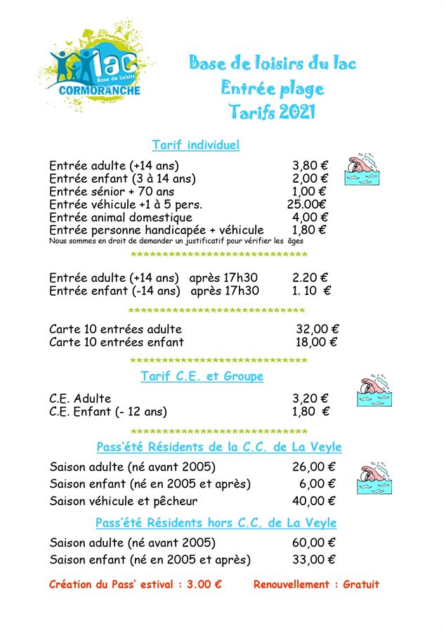 Tarifs d'accès 2021 - Stéphane Félix
