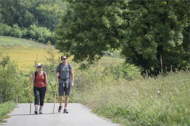 Pèlerins sur le Chemin de St Jacques de Compostelle en Val Guiers St Genix sur Guiers _ St Genix les
