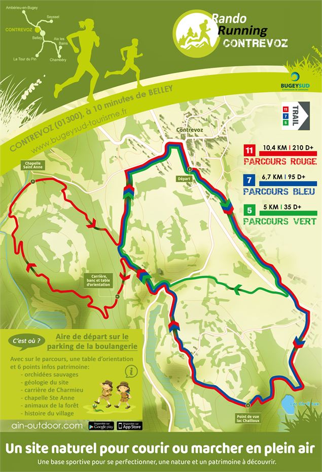 Flyer des parcours trail de Contrevoz - © Rando Running Contrevoz