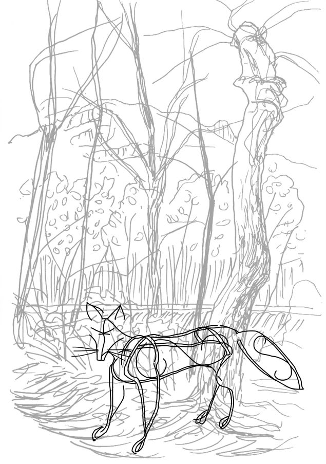 renard en métal - Alpigraphie