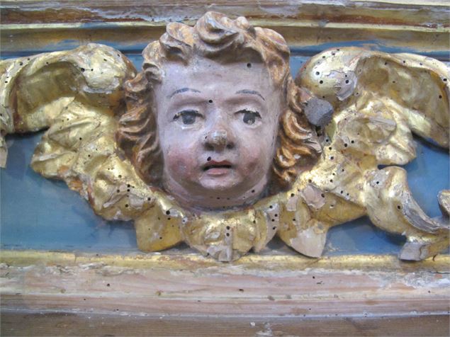 détails retable chapelle des pratz