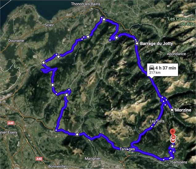 Itinéraire à moto / Balade du Luthier depuis Morzine_Morzine - @freepik