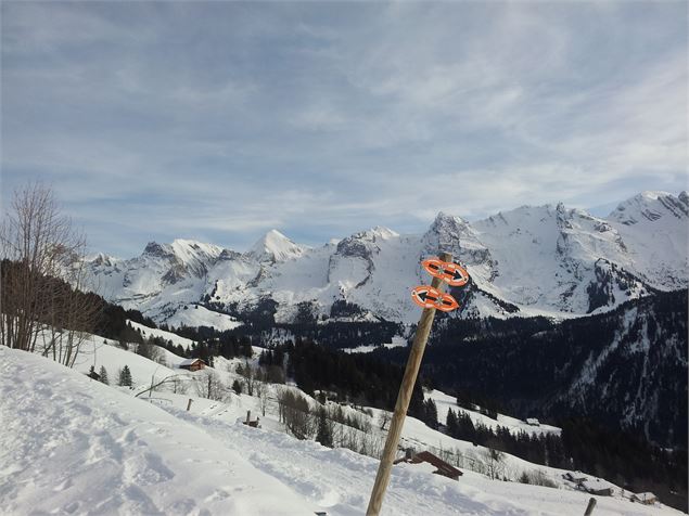 Sentiers raquettes 20 : le petit balcon des Aravis - C.Hudry - Aravis