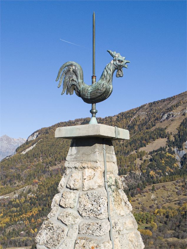Girouette coq de l'église St Michel d'Albiez-Montrond - Vincent Jacques- Drône de regard