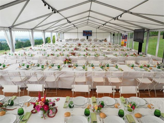 Chapiteau, dîner de Gala - Chartreuse de Pomier