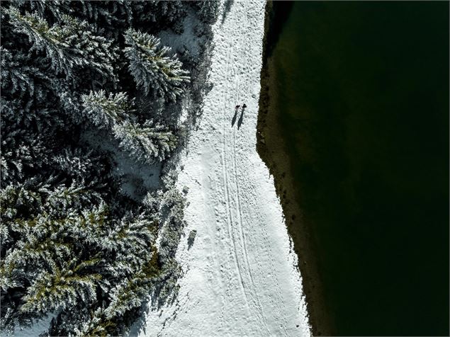 Le lac de la Mouille en hiver - L.Meyer -Châtel