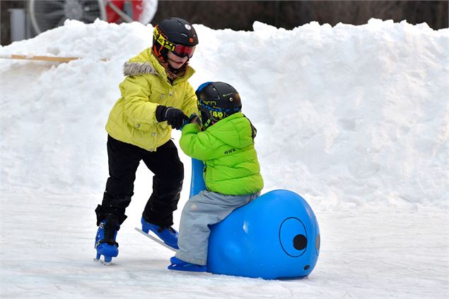 Animaux glisseurs à disposition sur la patinoir d'Abondance - Patrick Brault