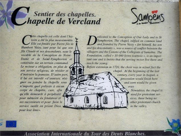 Ouverture de la Chapelle de Vercland - OT Samoëns (photothèque)