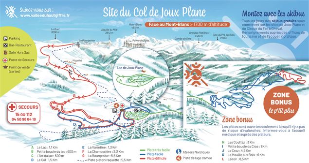 plan des pistes joux plane - Office de tourisme de Samoëns