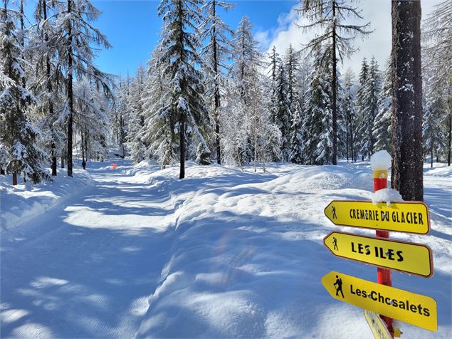 Panneaux sur la piste de fond - OTVCMB