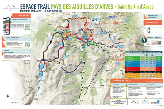 Plan parcours trail Saint Sorlin d'Arves - © OT Saint Sorlin d'Arves - V Bellot-Mauroz