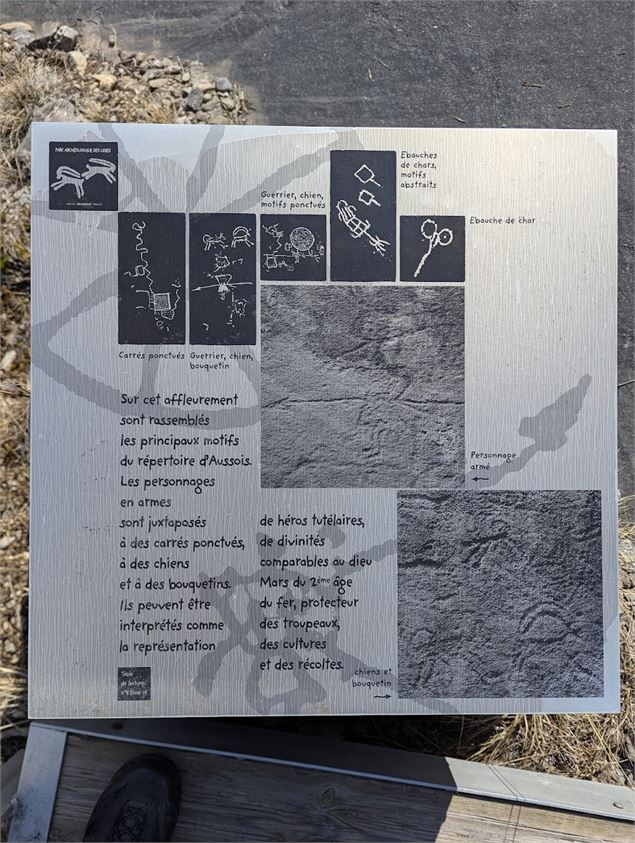 Panneau explicatif au parc archéologique des Lozes - Caroline Menon - Mairie d'Aussois