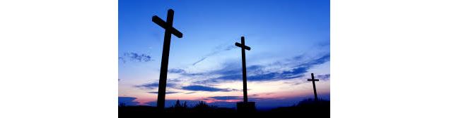 Coucher de soleil au calvaire - V. Allard