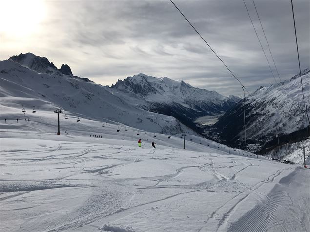 Vue depuis Balme hiver - OT Vallée de Chamonix Mont Blanc