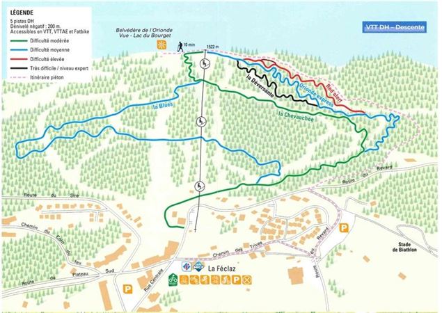 plan pistes VTT de descente - Timothée Nalet