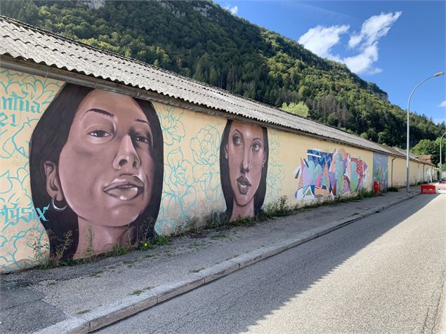 Fresques et murs peints - Femmes et fleurs Nantua - Maxime Michel