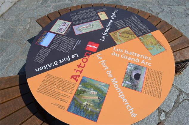 Table de lecture - Fort d'Aiton - OT Porte de Maurienne