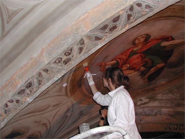 Restauration peintures classées Eglise des Carmes Pont de Beauvoisin Savoie - L. Martin
