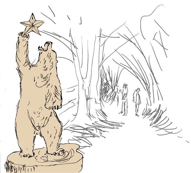 Ours en bois - Alpigraphie