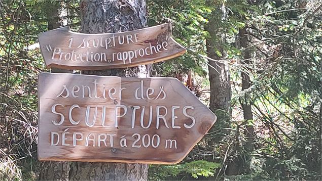 Sculpture en bois dans la foret - HMVT ACF