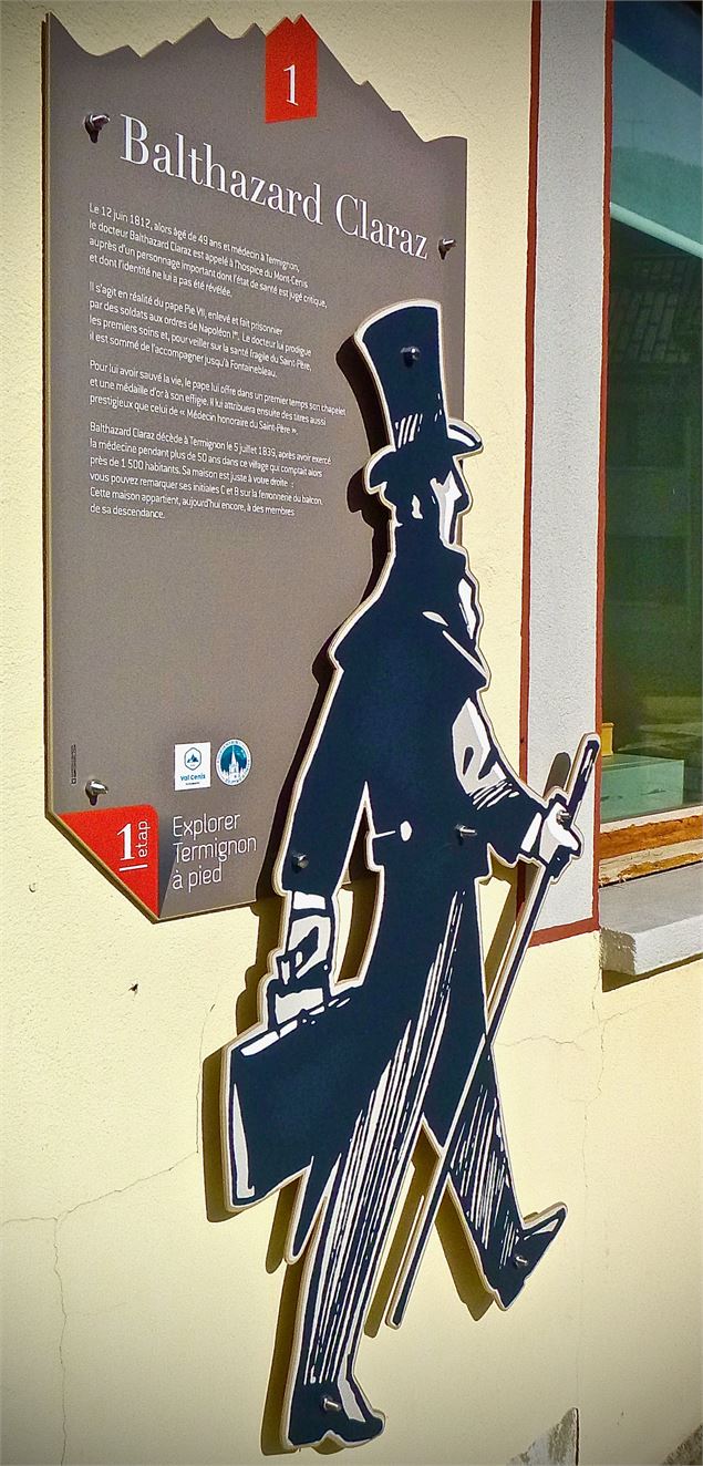 Panneau explicatif sur Balthazar Claraz - Christian Vair