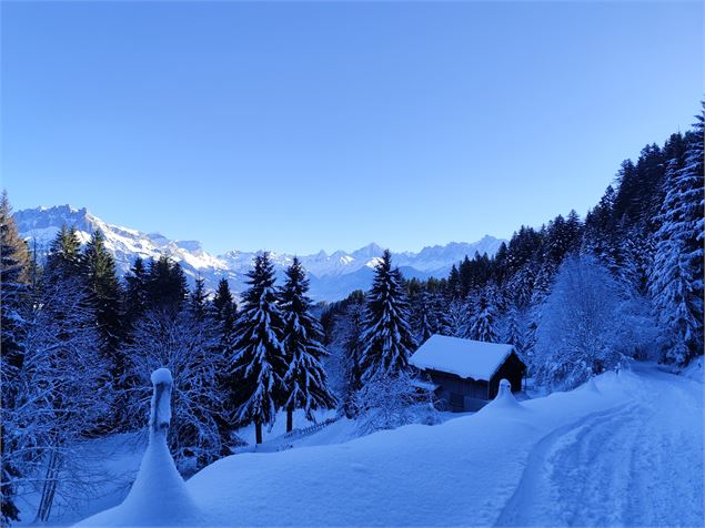 Vue depuis le sentier à la descente - © Cordon Tourisme