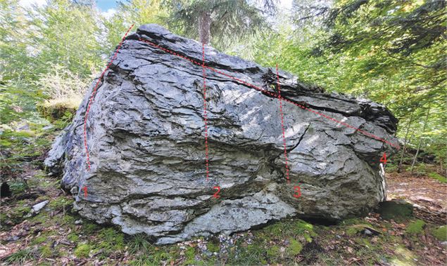 1/ Bien assis 5b (DA) 2/ Fatsh 4c (DA) 3/ Sous l’aile du gypaète 4a (DA) 4/ Belle envergure 4b (dépa