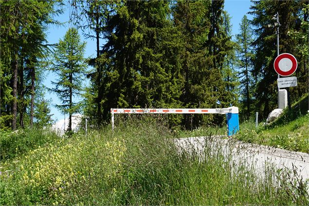 Barrière à l'entrée du chemin - M.Suret OT Peisey-Vallandry