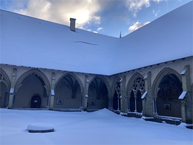 Cloître de l'Abbaye d'Adondance neige - Patrick Brault