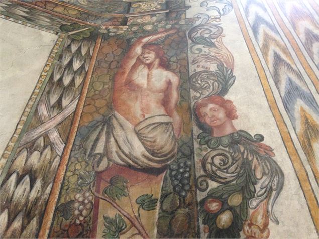 Eglise Villargerel, détail retable peint - D. Dereani - Fondation Facim