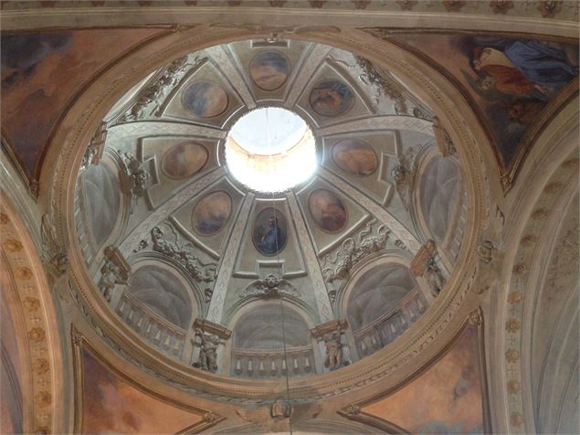 Eglise Villargerel, détail coupole peinte - D. Dereani - Fondation Facim