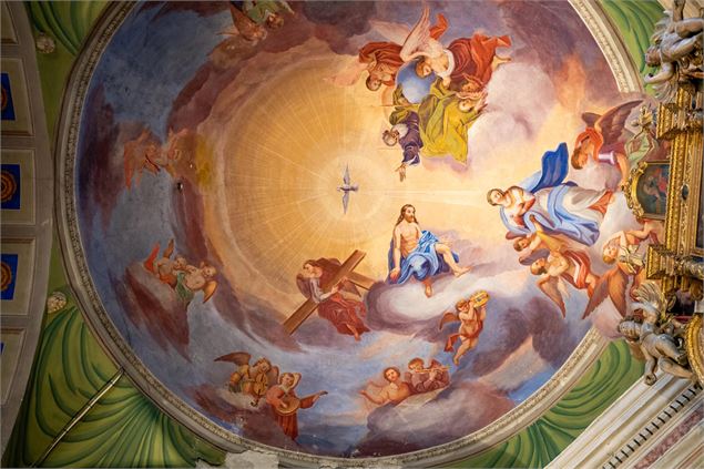 Décor peint au plafond - M. Colliot-Thélène - Fondation Facim