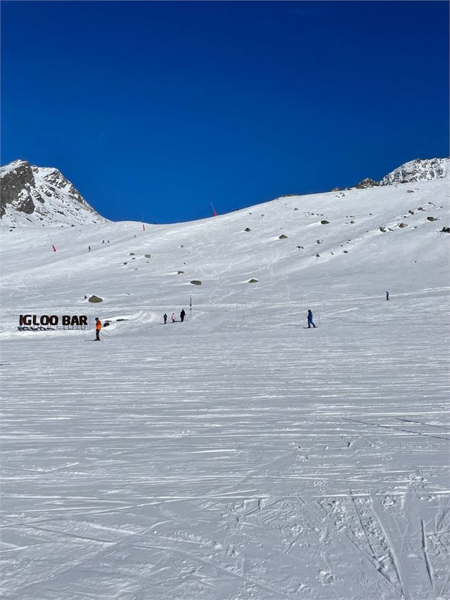 Traverser la piste Combe de Thorens - OT Val Thorens