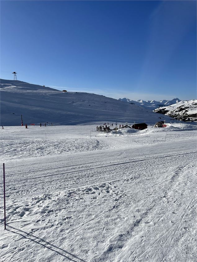 Traverser la piste verte Flocons - OT Val Thorens
